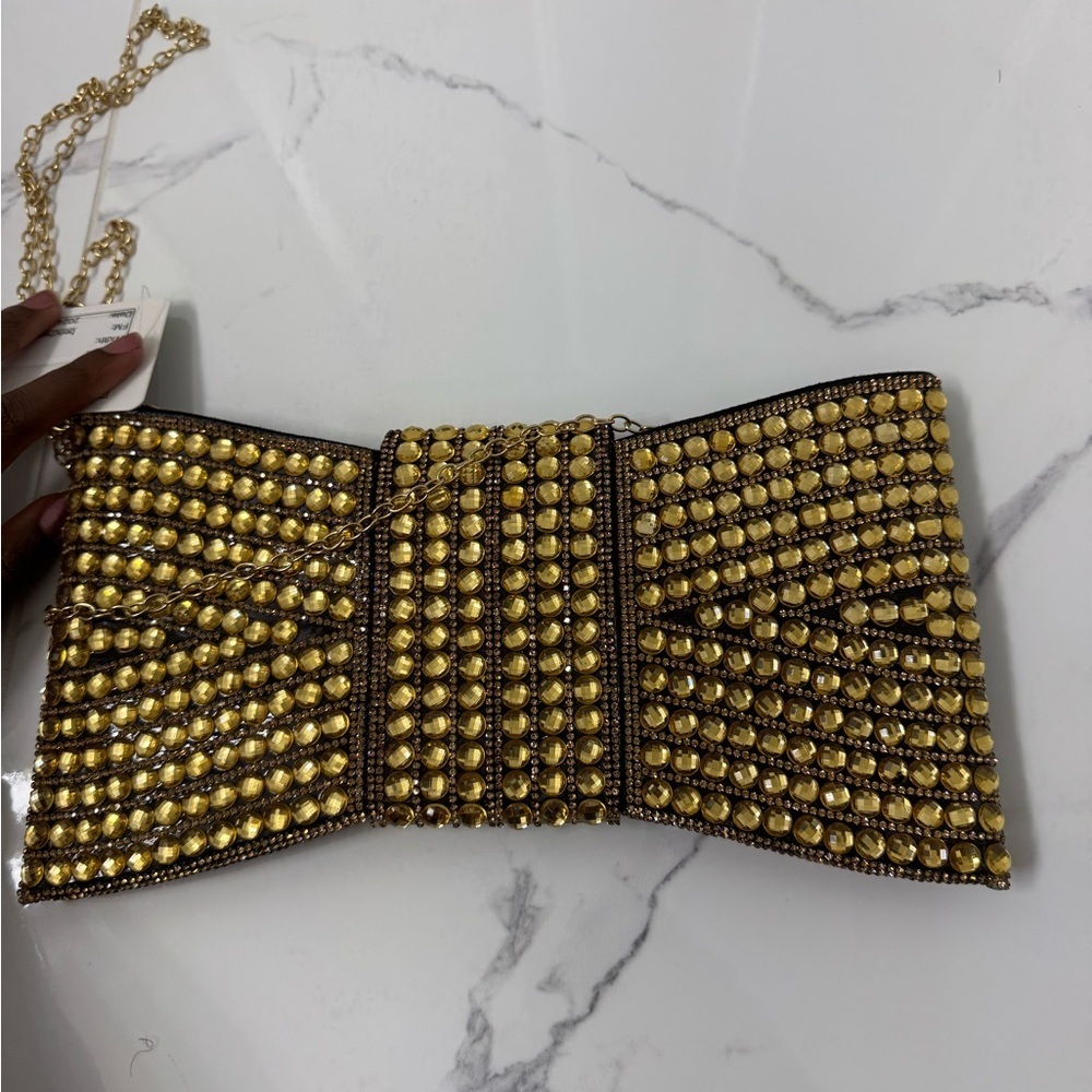 Rhinestone Bowtie Iconic Clutch Bag! - Picture 4 of 5